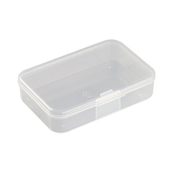 Clear Polypropylene Plastic Bead Storage Containers, Rectangle, Clear, 8.8x6x2.1cm