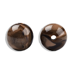 Chameau Perles en résine, pierre d'imitation, ronde, chameau, 16mm, Trou: 3mm