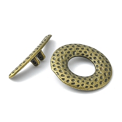 Antique Bronze Tibetan Style Alloy Toggle Clasps, Lead Free and Cadmium Free, Donut, Antique Bronze, 31mm, Hole: 1.5mm