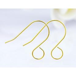 Golden 100Pcs 316 Stainless Steel French Earring Hooks, Flat Earring Hooks, Ear Wire, with Horizontal Loop, Golden, 26x20mm, Hole: 4.6mm, 20 Gauge, Pin: 0.8mm