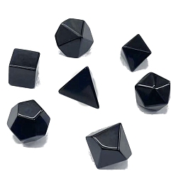 Obsidian Natural Obsidian Mixed Shape Figurines Statues for Home Desk Decorations, 15~24mm, 7pcs/set