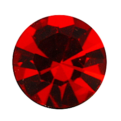 Светло-сиамский Латунные бусины разделители для поставки стразов, класс А, волнистый край, золото , рондель, Light Siam, 8x3.8 мм, отверстие : 1 мм