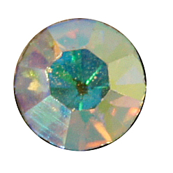 Crystal AB Brass Rhinestone Bridge Spacers, Grade A, Hexagon, Crystal AB, 18x7x4mm, Hole: 1mm