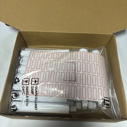 Белый Пустой алюминиевый тюбик для масляной краски, самоклеящаяся пустая этикеточная бумага, прямоугольные, белые, 140x22 мм