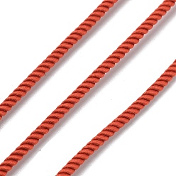 Оранжево-Красный Круглый полиэфирный шнур, витой шнур, для переезда, кемпинг, приключение на открытом воздухе, скалолазание, садоводство, оранжево-красный, 3 мм