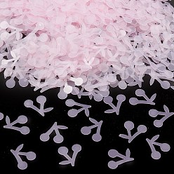 Rose Brumeux Perles de paillettes en plastique, Style mat, décorations artisanales à coudre, cerise, rose brumeuse, 10x8.5x0.3mm