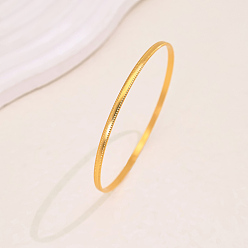 Golden Brass Textured Bangles for Women, Golden, Inner Diameter: 2.68 inch(6.8cm)