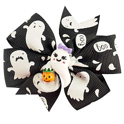 black ghost Haisheng Halloween bow headdress baby hair clip children cartoon accessories bat three-dimensional clip hair accessories