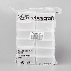Clear Plastic Bead Containers, Cube, Clear, 6.5x6.5x3cm, 12pcs, Carton: 20x15x10cm