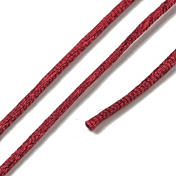 Rouge Indien Fil à broder en polyester, fils de point de croix, rouge indien, 1.5mm, 20 m / bundle