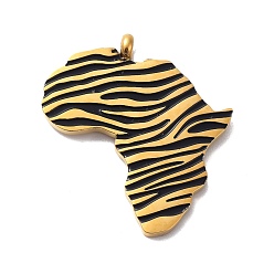 Golden 304 Stainless Steel Pendants, Africa Map, Golden, 28x26x2mm, Hole: 2mm
