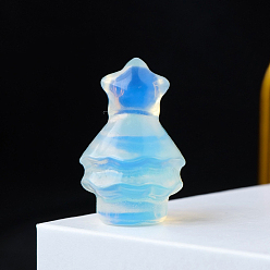 Opalite Opalite Christmas Tree Statue, for Home Desktop Display Decoration, 30x20mm