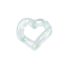 lake blue Acrylic plastic 21*19mm jelly AB magic colorful Mabei peach heart chain buckle DIY jewelry accessories