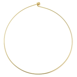 Золотой Латуни ожерелье делая, золото, Размер: ожерелье: около 145 mm внутреннего диаметра, провода: около 1.3 mm