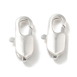 925 Sterling Silver Plated Brass Lobster Claw Clasps, 925 Sterling Silver Plated, 12x6x2.8mm, Hole: 1mm