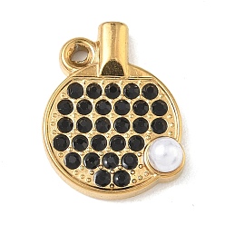 Реактивный Самолет Хэллоуин 304 Подвески из нержавеющей стали, стразов и пластиковых жемчужин, ионное покрытие (ip), Ракетки и подвески для настольного тенниса, золотые, струя, 20.5x16x5.5 мм, отверстие : 1.6 мм