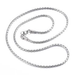 Stainless Steel Color 304 Stainless Steel Necklaces, Coreana Chains Necklaces, Stainless Steel Color, 19.69 inch(50cm)
