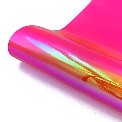 Deep Pink Waterproof Permanent Holographic Self-Adhesive Opal Vinyl Roll for Craft Cutter Machine, Office & Home & Car & Party  DIY Decorating Craft, Rectangle, Deep Pink, 30x25x0.028cm