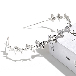 Платина Резинки для волос в виде листьев/бабочек, аксессуары для волос для женщин и девочек, платина, 145x125 мм