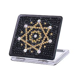 Star DIY Mirror Diamond Painting Kit, Including Resin Rhinestones Bag, Diamond Sticky Pen, Tray Plate and Glue Clay, Star, 68x71mm