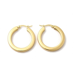 Золотой Серьги из 201 нержавеющей стали, с 304 штифтов из нержавеющей стали, вакуумное покрытие pvd, золотые, 31x30x4 мм