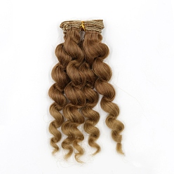Camel High Temperature Fiber Long Wavy Doll Wig Hair, for DIY Girl BJD Makings Accessories, Camel, 150~1000mm