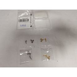 Платиновый & Золотой 8 шт 4 стили латунные подвески, долговечный, без свинца и без кадмия, стойки покрытие, с целью перехода в кольце, платиной и золотом, 12.5~13x5.5~11x2 мм, отверстие : 3.5 мм, 2 шт / стиль