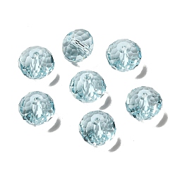 Светло-Голубой Стекло k9 стекло, имитация Австрийские кристаллические шарики, граненые, рондель, Небесно-голубой, 8x6 мм, отверстие : 1 мм