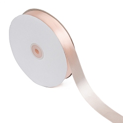 PeachPuff Single Face Solid Color Satin Ribbon, for Wedding, Gift Wrapping, Bow Making, PeachPuff, 2/8 inch(6~7mm), about 100yards/roll(91.44m/roll)