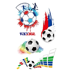 Colorful Football Theme Body Art Tattoos Stickers, Removable Temporary Tattoos Paper Stickers, Colorful, 120x75mm