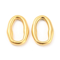 Real 18K Gold Plated 304 Stainless Steel Linking Rings, Irregular Oval, Real 18K Gold Plated, 19.5x13.5x3.5mm, Inner Diameter: 15x7mm