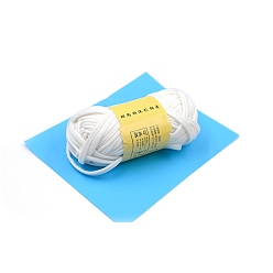White Polyester Cloth Yarn, For Hand Knitting Thick Thread, Crochet Cloth Yarn, White, 2.2mm, about 38.28 Yards(35m)/Skein