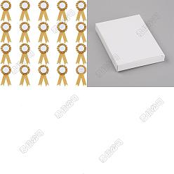 Золотистый 12шт. значки в форме наградной ленты, пластиковые пуговицы-булавки-броши для вечеринки, золотые, 155x75 мм