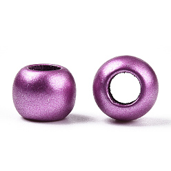 Kamelie Rondelle sprühlackierte Acrylperlen, Großloch perlen, Kamelie, 10x8 mm, Bohrung: 4.8 mm