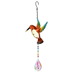 Chocolate Iron Pendant Decorations,  for Home Bedroom Hanging Decorations, Bird, Chocolate, 435mm
