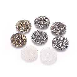 Mixed Color Glitter Hotfix Rhinestone, Iron on Patches, Dress Shoes Garment Decoration, Flat Round, Mixed Color, 23~24x1.5mm
