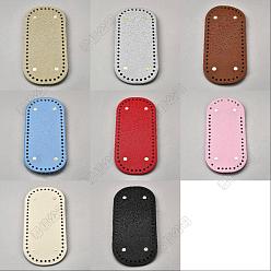 (52) Непрозрачная лаванда 8 шт. 8 цвета дна сумок из искусственной кожи, овальные, для самостоятельного изготовления вязаной крючком сумки, золотые, разноцветные, 220x102x10 мм, отверстие : 4.8 мм, 1 шт / цвет