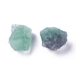 Fluorite Rough Raw Natural Fluorite Beads, Undrilled/No Hole Beads, for Tumbling, Decoration, Polishing, Wire Wrapping, Wicca & Reiki Crystal Healing, Nuggets, 20~30x39~42x24~26mm, 100g/bag