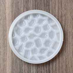 Round Silicone Diamond Texture Cup Mat Molds, Resin Casting Molds, for UV Resin & Epoxy Resin Craft Making, Round Pattern, 91x9mm, Inner Diameter: 80x7mm