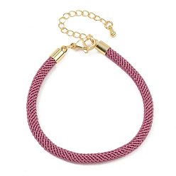 Серо-розавый 4.5 изготовление браслета из круглого нейлонового шнура миланского диаметра 202мм, с латунными выводами и 6.85 застежками из лобстера из нержавеющей стали, золотые, долговечный, стойки покрытие, увядшая роза, 17.4 дюйм ({2} см)