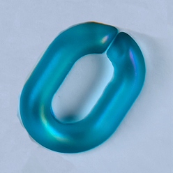 Темно-Голубой Прозрачные акриловые быстроразъемные соединения, ab color овальные ссылки, глубокое синее небо, 19x14 мм