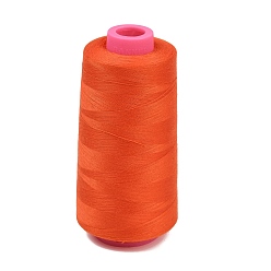 Orange Red Polyester Machine Embroidery Threads, Sewing Thread, Orange Red, 0.1mm, about 5000.00 Yards(4572m)/Roll