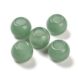 Green Aventurine Natural Green Aventurine European Beads, Large Hole Beads, Round, 12x9~9.5mm, Hole: 5.5~6mm