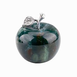 Indian Agate 25mm Gift Christmas gift semi-precious stone powder crystal carving piece car handicraft handle piece jade ornament