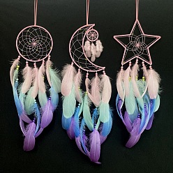 A set of sun, moon, and stars Dreamcatcher Wall Decor for Girl's Room, Porch, or Doorway - Etsy