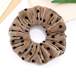 Светло-коричневый Ткань ленты для волос, резинки для волос для женщин девочек, olka точечный узор, загар, 130 мм