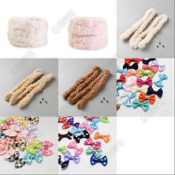 (52) Непрозрачная лаванда 5сумки своими руками плюшевые палочки из синели, материалы для изготовления кукол, детские поделки, с 30шт. бантиков, аксессуары для костюма ручной работы из плетеного полотна, разноцветные, 1000x20 мм