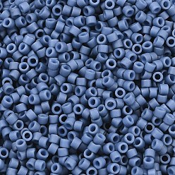 (DB2408)Matte Opaque Steel Blue Бусины miyuki delica, цилиндр, японский бисер, 11/0, (db2408)матовый непрозрачный стальной синий, 1.3x1.6 мм, отверстие : 0.8 мм, Около 100000 шт / 500 г
