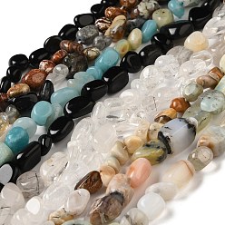 Mixed Stone Natural Mixed Stone Beads Strands, Chip, 7~17x6~10x3~9mm, Hole: 1mm