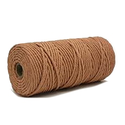 Peru Cotton String Threads, Macrame Cord, Decorative String Threads, for DIY Crafts, Gift Wrapping and Jewelry Making, Peru, 3mm, about 109.36 Yards(100m)/Roll